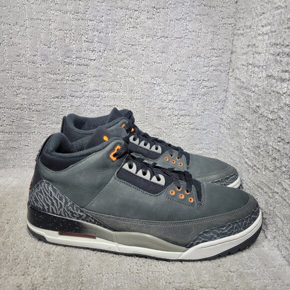 Air Jordan 3 Retro Fear Pack CT8532-080 Mens Size US 13 Leather Athletic Sneaker - Picture 1 of 12